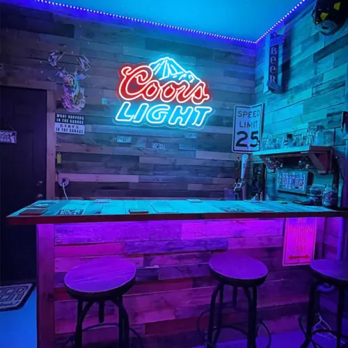 Coors Light Bar neon sign