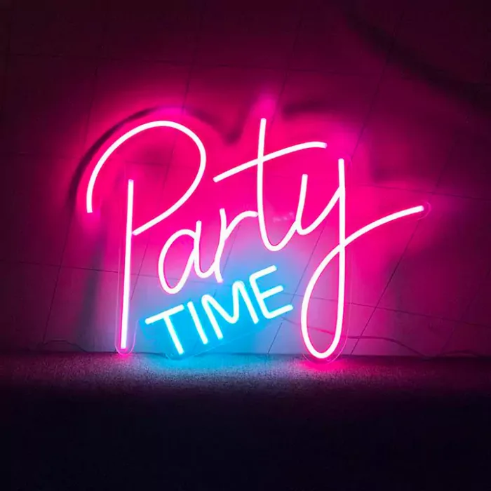 Rave party neon sign