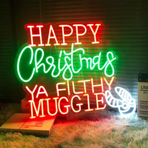 Dirty Muggle Christmas Neon Signs